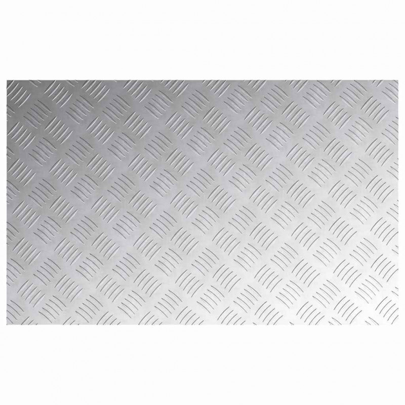 Stopień Prostokątny 4 pcs Srebrny 80 x 50 cm Aluminium
