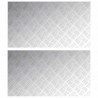 Stopień Prostokątny 2 pcs Srebrny 90 x 50 cm Aluminium