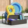 Poolside Float Storage Czarny 110x100x57 cm Polirattan