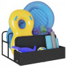 Poolside Float Storage Czarny 110x100x57 cm Polirattan