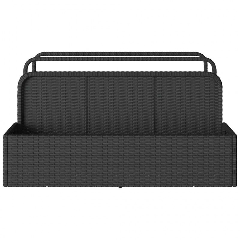 Poolside Float Storage Czarny 110x100x57 cm Polirattan