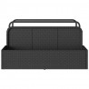 Poolside Float Storage Czarny 110x100x57 cm Polirattan