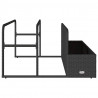 Poolside Float Storage Czarny 110x100x57 cm Polirattan
