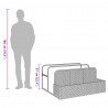 Poolside Float Storage Czarny 110x100x57 cm Polirattan