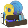 Poolside Float Storage Brązowy 110x100x57 cm Polirattan