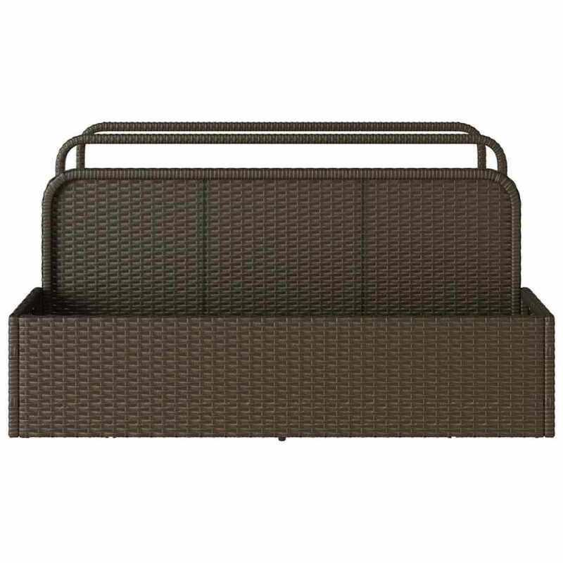 Poolside Float Storage Brązowy 110x100x57 cm Polirattan