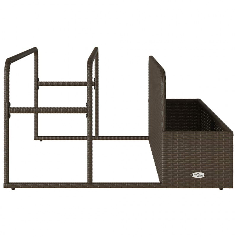 Poolside Float Storage Brązowy 110x100x57 cm Polirattan