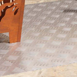 Stopień Prostokątny 4 pcs Srebrny 90 x 50 cm Aluminium