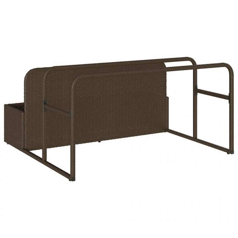 Poolside Float Storage Brązowy 110x100x57 cm Polirattan