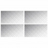 Stopień Prostokątny 4 pcs Srebrny 90 x 50 cm Aluminium