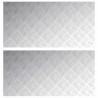 Stopień Prostokątny 2 pcs Srebrny 100 x 50 cm Aluminium