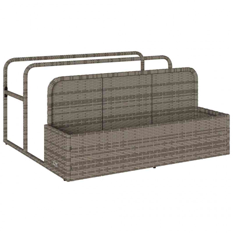 Poolside Float Storage Szary 110x100x57 cm Polirattan