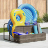 Poolside Float Storage Szary 110x100x57 cm Polirattan
