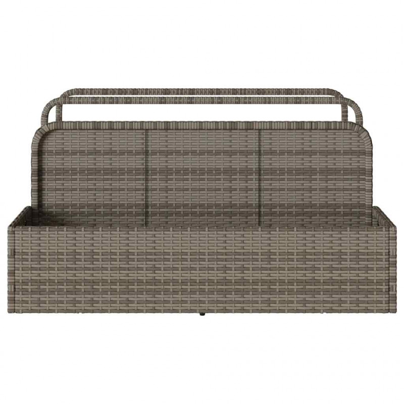 Poolside Float Storage Szary 110x100x57 cm Polirattan