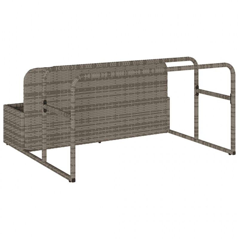 Poolside Float Storage Szary 110x100x57 cm Polirattan