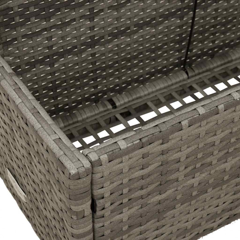 Poolside Float Storage Szary 110x100x57 cm Polirattan