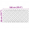 Stopień Prostokątny 2 pcs Srebrny 100 x 50 cm Aluminium