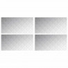 Stopień Prostokątny 4 pcs Srebrny 100 x 50 cm Aluminium