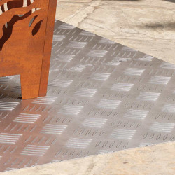 Stopień Prostokątny 2 pcs Srebrny 100 x 50 cm Aluminium