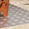 Stopień Prostokątny 2 pcs Srebrny 100 x 50 cm Aluminium