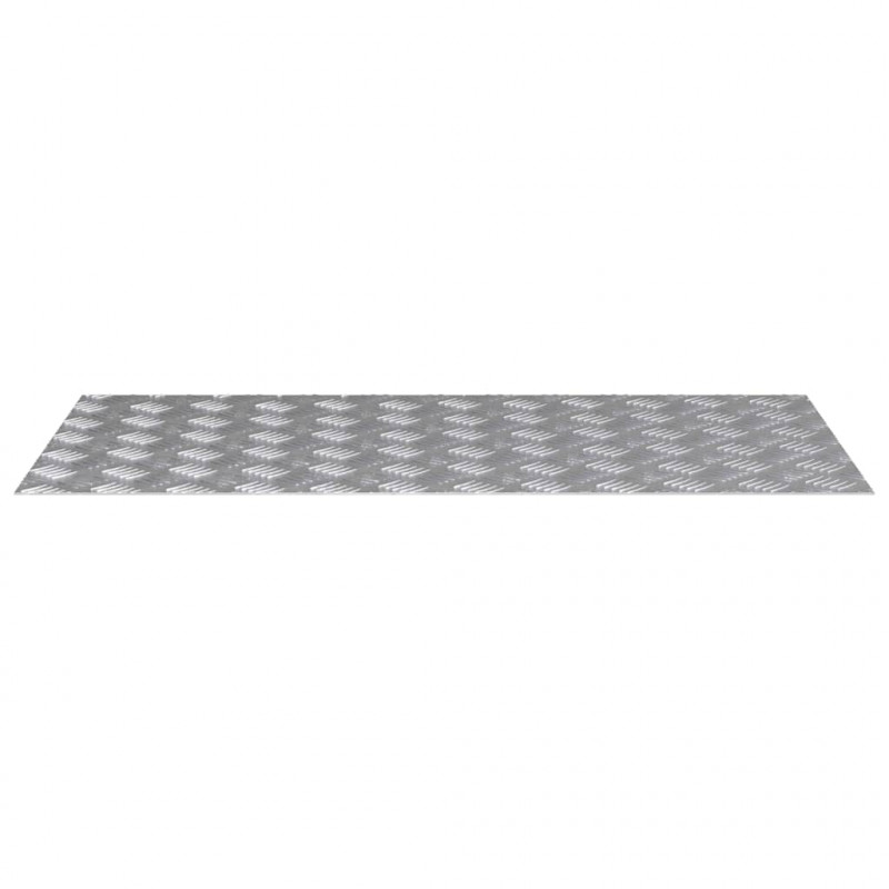 Stopień Prostokątny 2 pcs Srebrny 100 x 50 cm Aluminium