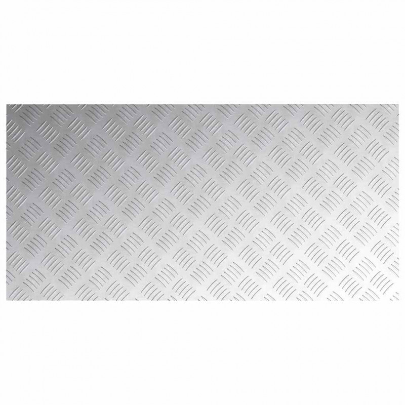 Stopień Prostokątny 2 pcs Srebrny 100 x 50 cm Aluminium