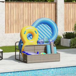 Poolside Float Storage Jasnoszary 110x100x57 cm Polirattan