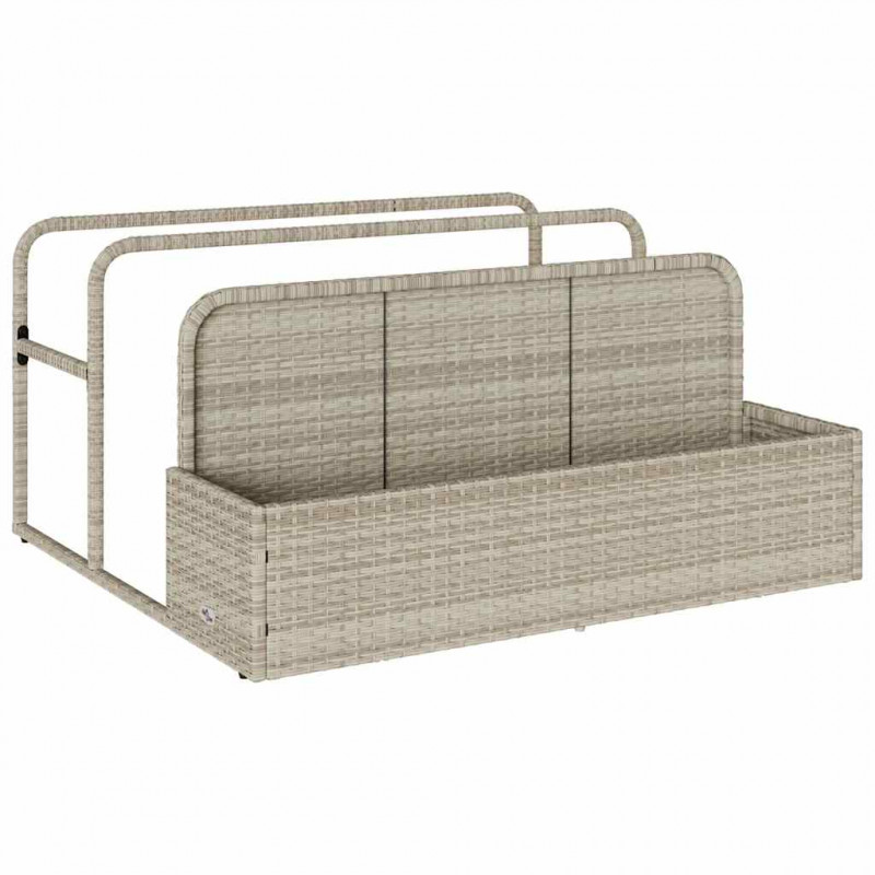 Poolside Float Storage Jasnoszary 110x100x57 cm Polirattan