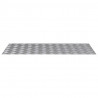 Stopień Prostokątny 4 pcs Srebrny 100 x 50 cm Aluminium