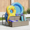 Poolside Float Storage Jasnoszary 110x100x57 cm Polirattan