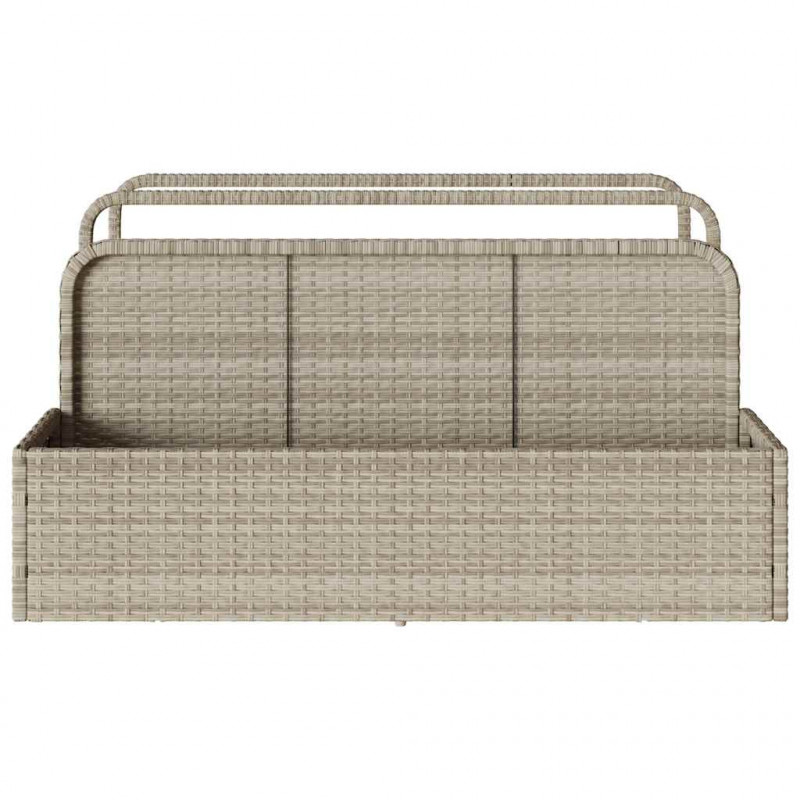 Poolside Float Storage Jasnoszary 110x100x57 cm Polirattan