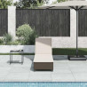 Leżak z poduszkami Brązowy 55x200x25,5cm Polirattan