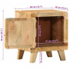Szafka nocna 40x32x46 cm Drewno lite Surowe Mango