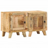 Szafka nocna 2 szt. 40x32x46 cm Drewno lite surowe mango