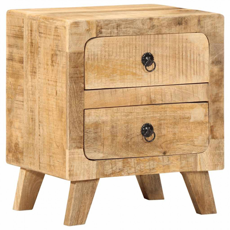 Szafka nocna 40x32x46 cm Drewno lite Surowe Mango