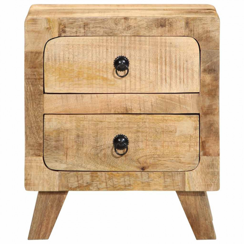 Szafka nocna 40x32x46 cm Drewno lite Surowe Mango