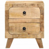 Szafka nocna 40x32x46 cm Drewno lite Surowe Mango
