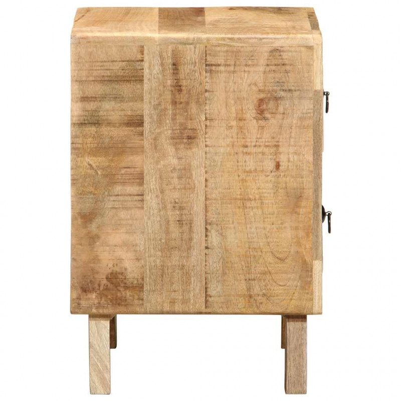 Szafka nocna 40x32x46 cm Drewno lite Surowe Mango