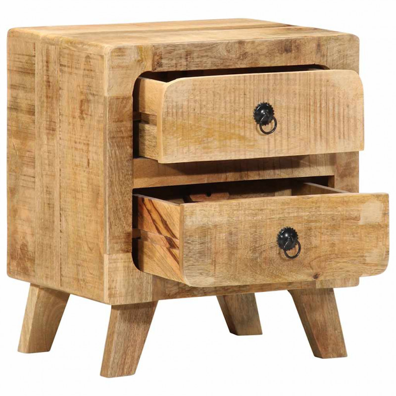 Szafka nocna 40x32x46 cm Drewno lite Surowe Mango