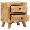 Szafka nocna 40x32x46 cm Drewno lite Surowe Mango