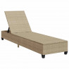 Leżak z poduszkami beżowy 55x200x25,5cm polirattan
