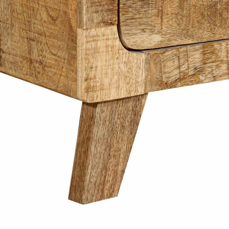 Szafka nocna 2 szt. 40x32x46 cm Drewno lite surowe mango