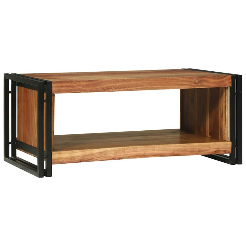 Stolik kawowy Brązowy 90 x 50 x 38 cm Lite Drewno Akacji