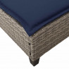 Leżak z poduszkami Szary 55x200x25,5cm Polirattan