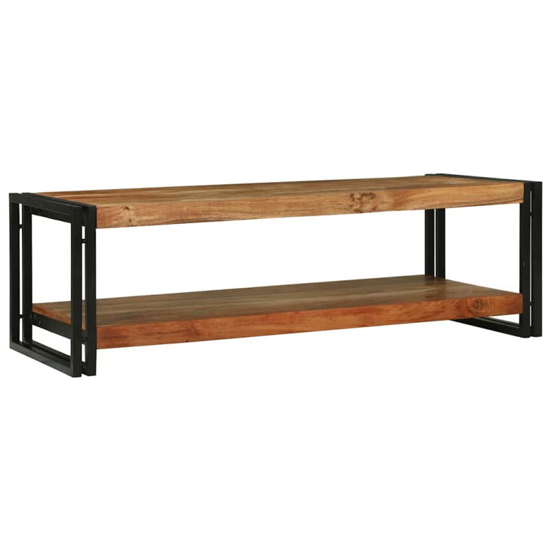 Stolik kawowy Brązowy 120 x 50 x 38 cm Lite Drewno Akacji