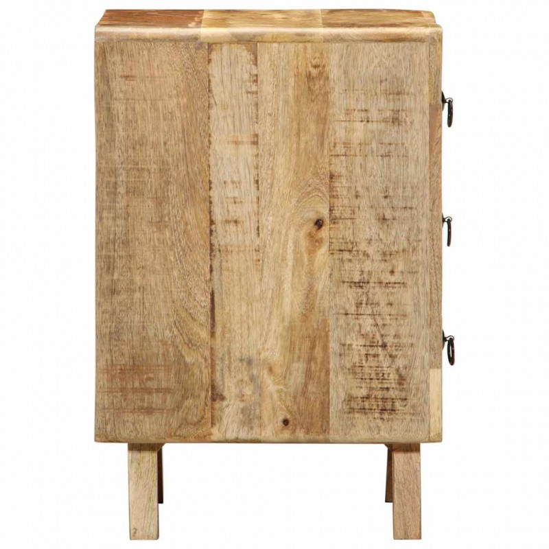 Szafka nocna 37x32x50 cm Drewno lite Surowe Mango