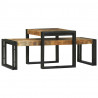Stolik kawowy 2 pcs Brązowy 48 x 40 x 40 cm Drewno z mango