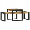 Stolik kawowy 2 pcs Brązowy 48 x 40 x 40 cm Drewno z mango