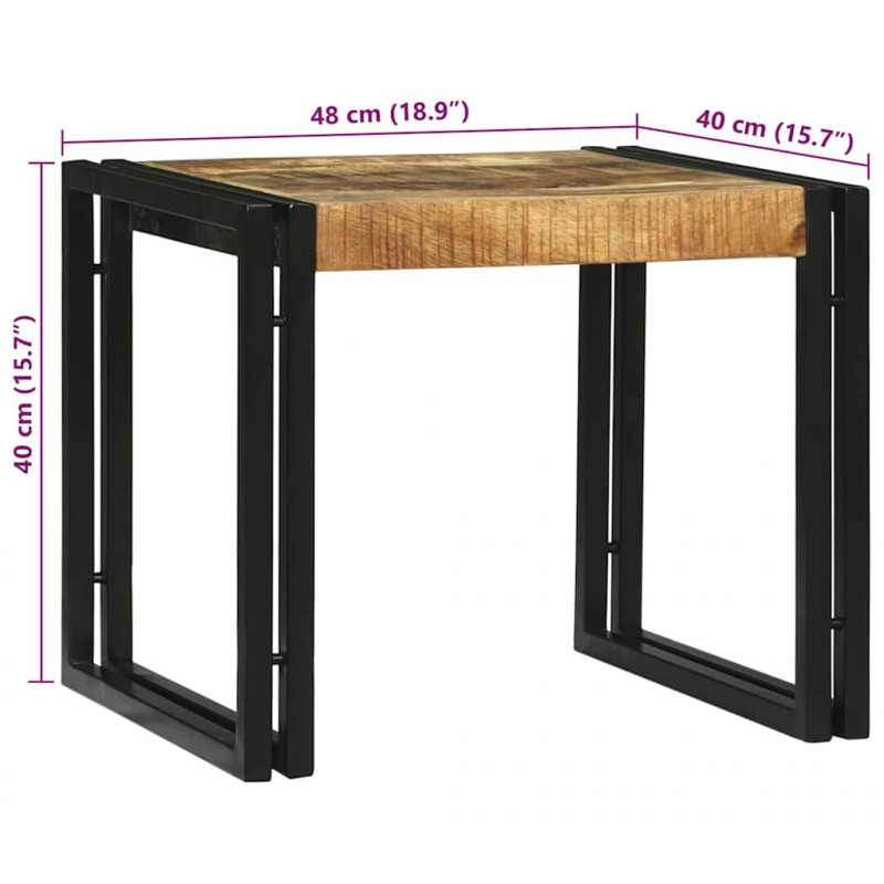 Stolik kawowy 2 pcs Brązowy 48 x 40 x 40 cm Drewno z mango