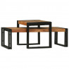 Stolik kawowy 2 pcs Brązowy 48 x 40 x 40 cm Lite Drewno Akacji